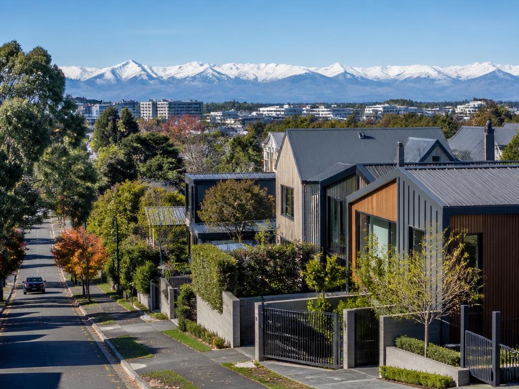 Christchurch homes and city landscape