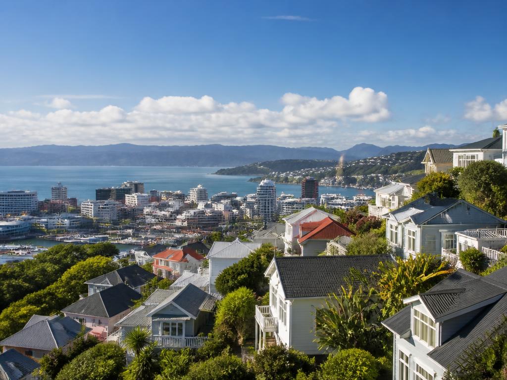 Wellington homes and city landscape